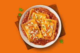 Miss Olive's Ravioli with tomato basil sauce ready in minutes for a fast dinner