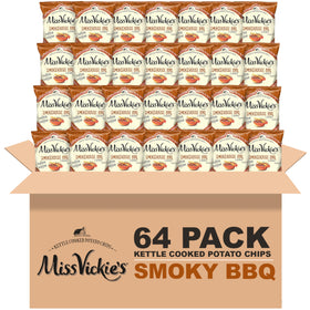 Miss Vickie's Smokehouse BBQ chips in a bag for bold snacking on the go.