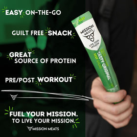 Mission Meats Family Snacking scene emphasizes healthy, shareable protein.
