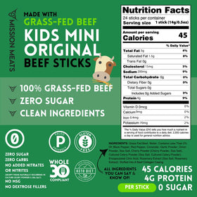 Gluten-free and nut-free Mission Meats beef sticks for safer school lunches