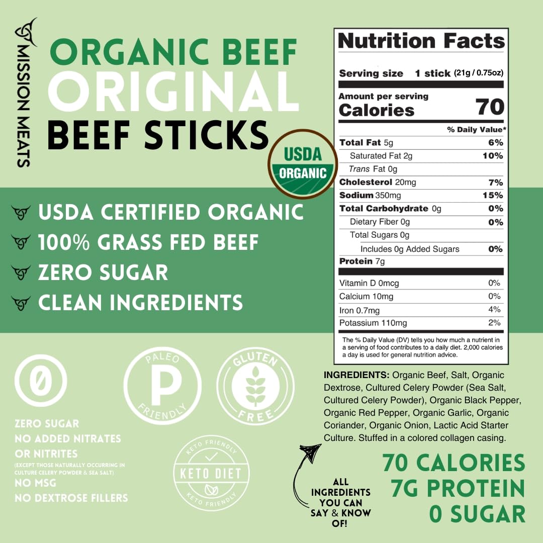 Mission Meats sticks are gluten-free and allergen-friendly for a variety of diets.