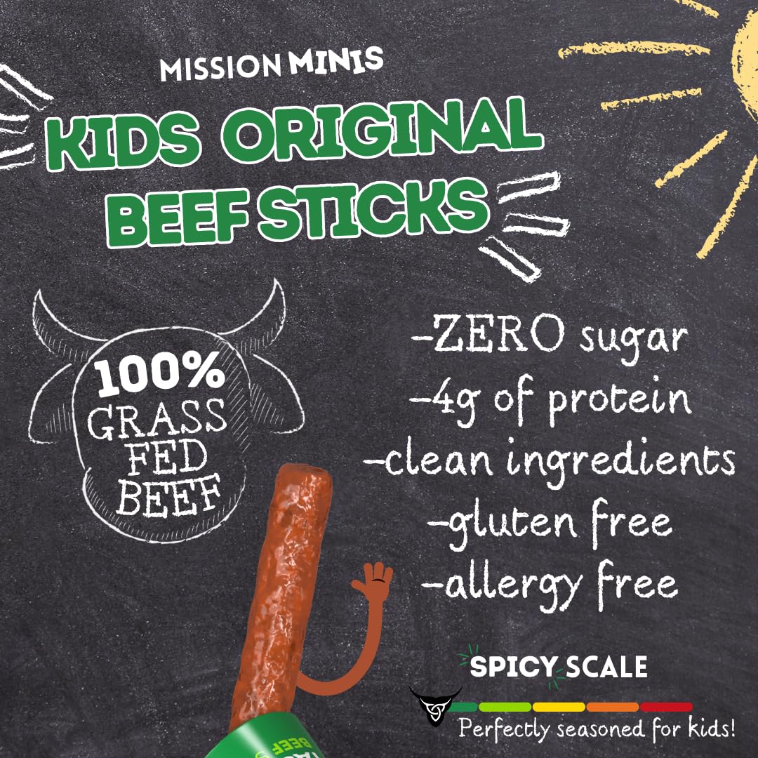 100% grass-fed beef used in Mission Meats sticks