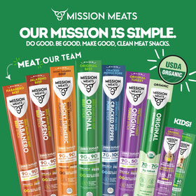 MISSION MEATS Individually Wrapped Sticks provide portable nutrition.