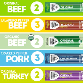 MISSION MEATS Original Grass-Fed Beef Stick ideal for quick meals.
