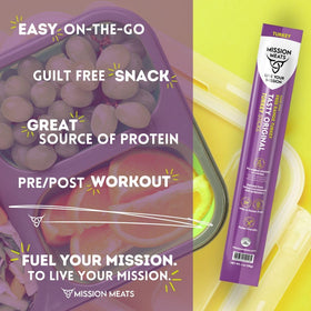 Mission Meats 9g Protein Sticks delivering a satisfying protein hit