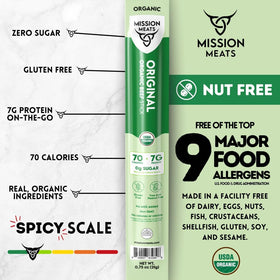 Mission Meats zero sugar beef sticks suited for keto and low-sugar snacking.