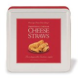 Mississippi Cheese Straw Factory cheddar cheese straw in a 10oz tin, ideal for gatherings