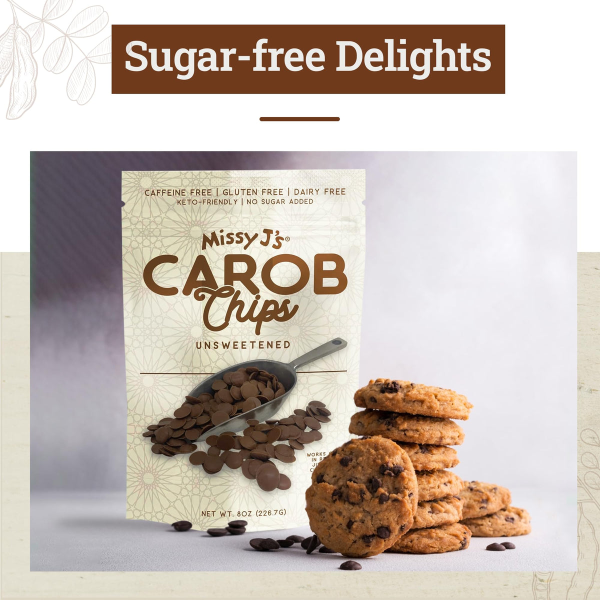 Missy J's carob flavor offers dairy-free indulgence with a chocolate-like profile.