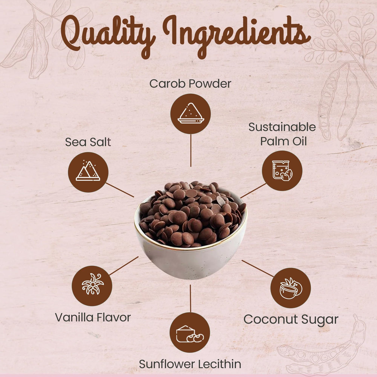 Missy J's carob flavor mimics milk chocolate without caffeine.