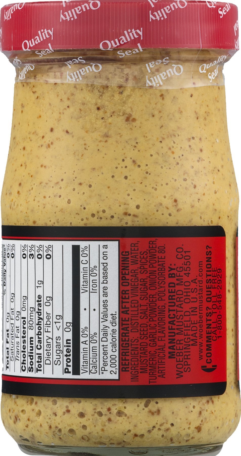 Mister Mustard Original bottle closeup emphasizes heat and texture.