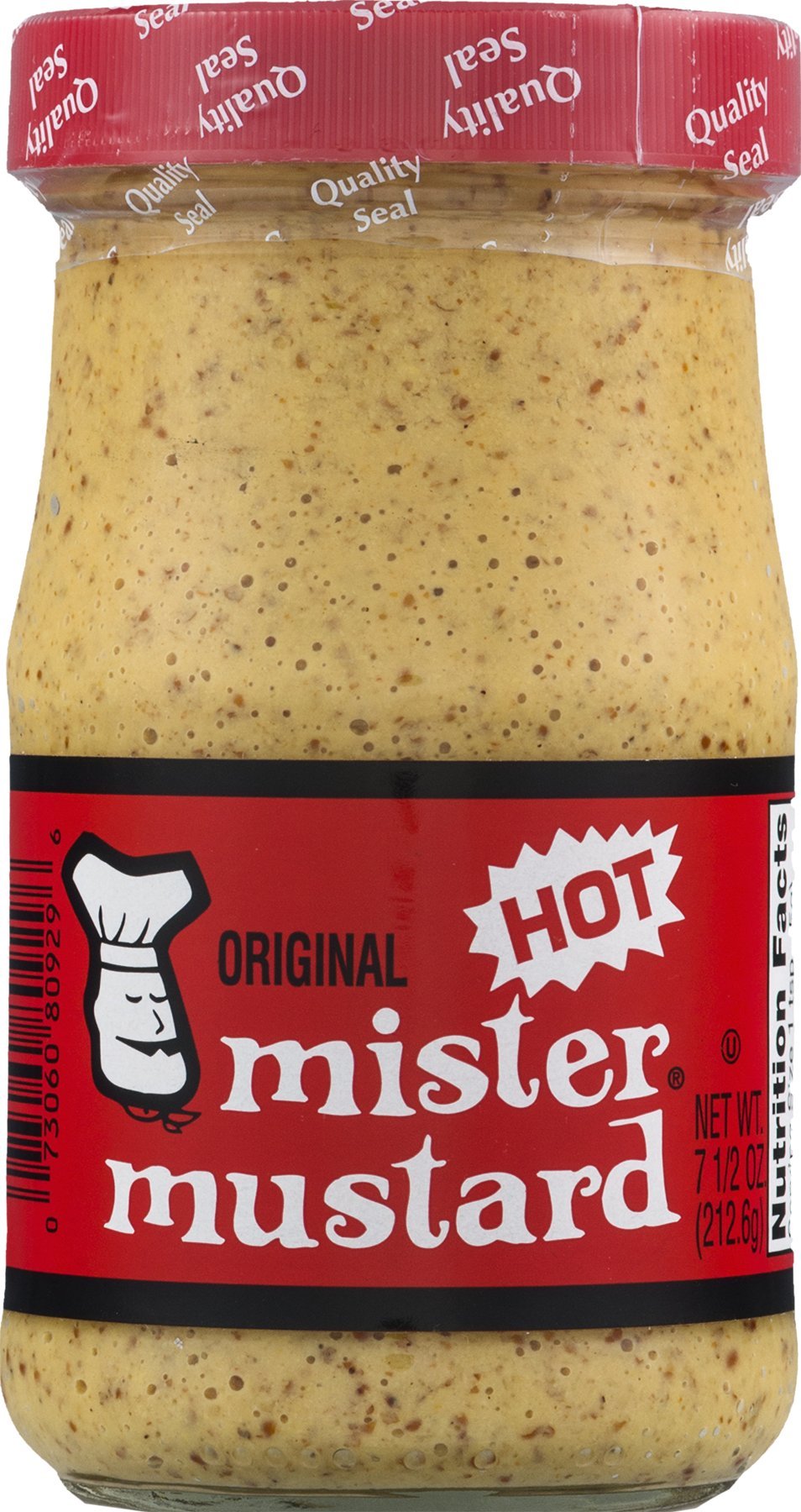 Mister Mustard Original mustard jar shows stone-ground texture and bold heat.