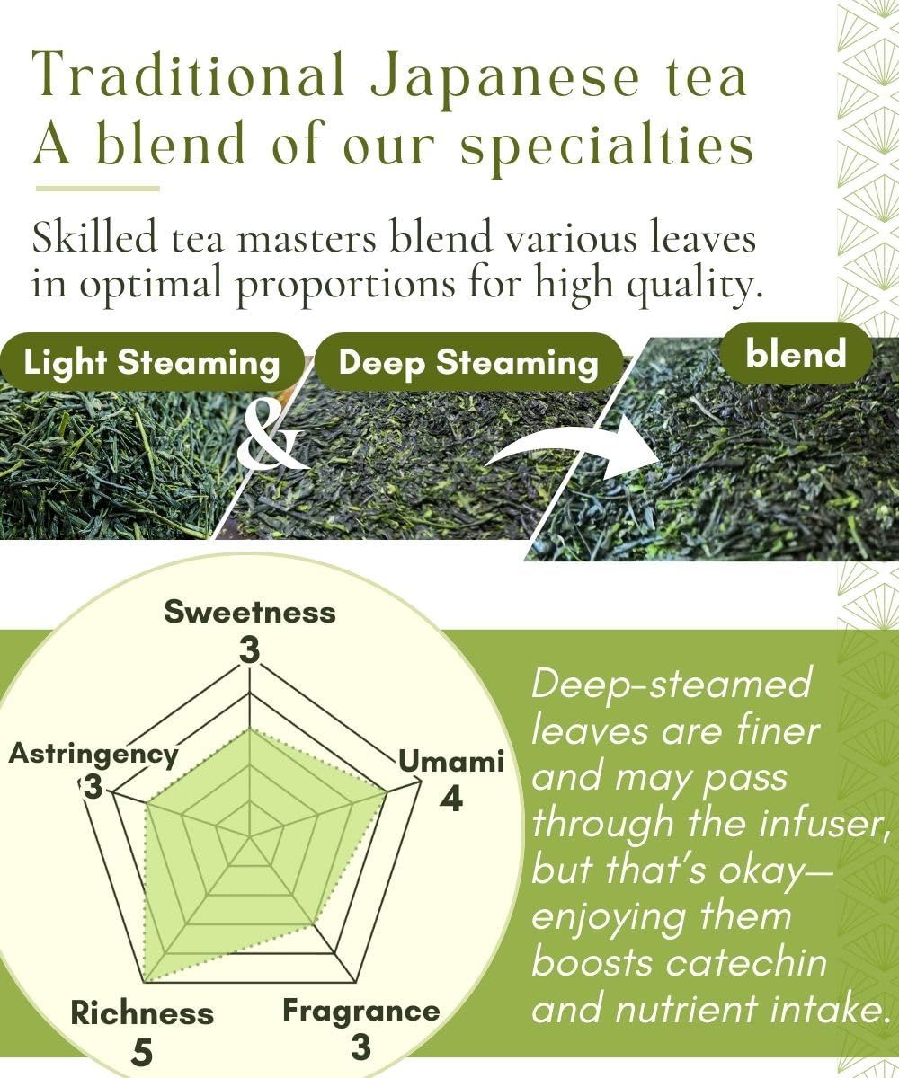 Misty Leaf Sencha origin map highlights Kagoshima regional quality.