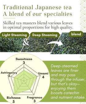 Misty Leaf Sencha origin map highlights Kagoshima regional quality.
