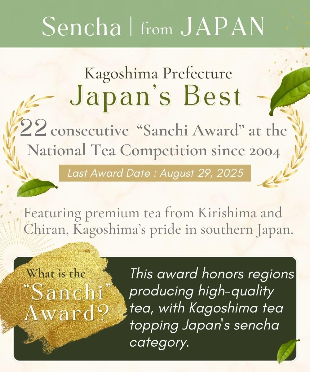 Misty Leaf Sencha packaging front showcases organic Japanese green tea benefits.