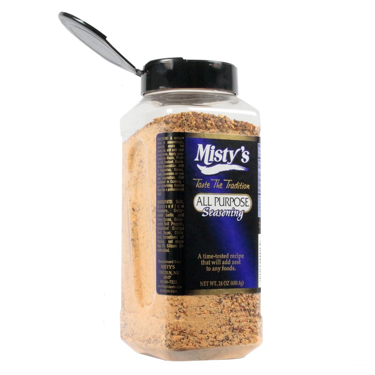 Misty's Steakhouse 24oz bottle, time-tested recipe for flavorful meats.