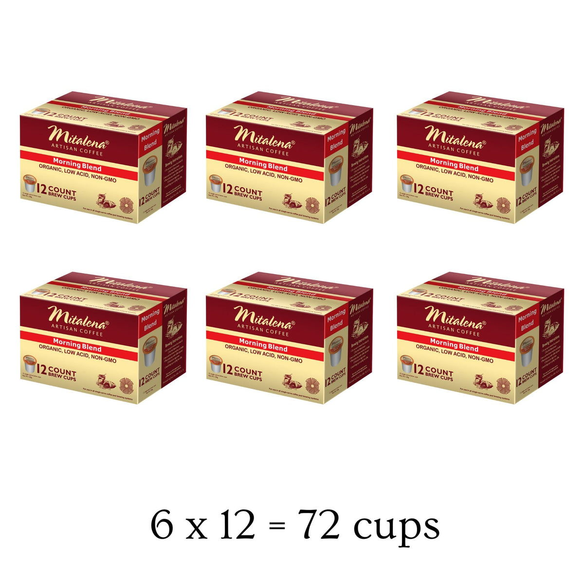Mitalena Gourmet Coffee organic pod shown with green organic label