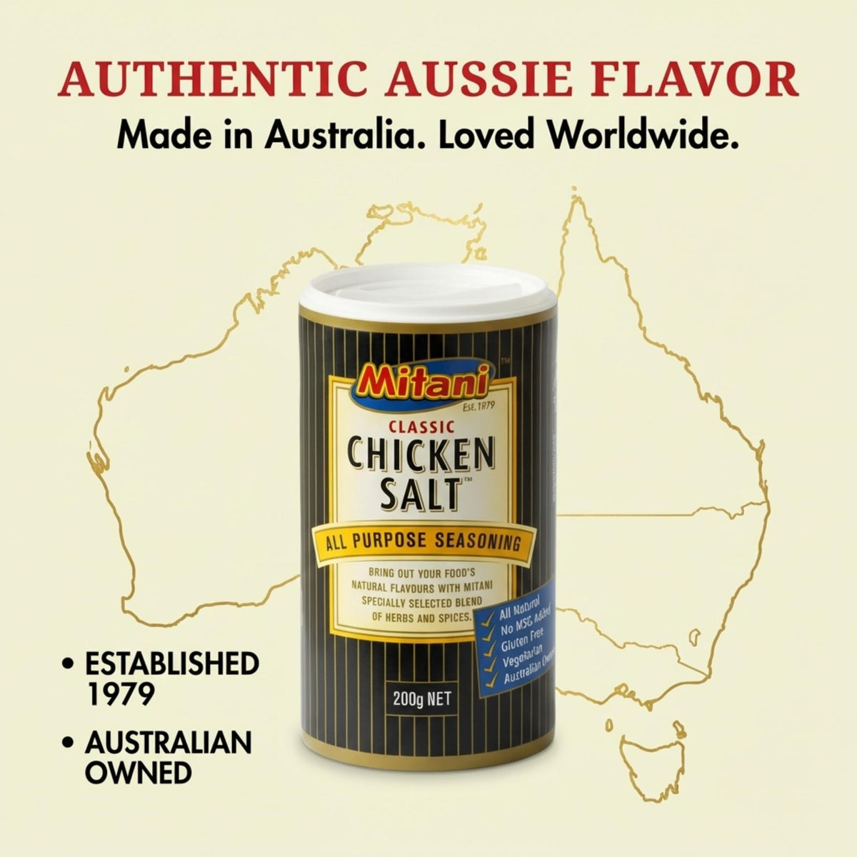 Mitani Classic Chicken Salt on popcorn demonstrates a savory, crowd-pleasing snack enhancement.
