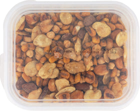 Mitica chickpeas add savory depth and texture to the snack blend.