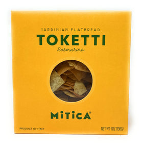 Mitica Rosemary Toketti di Pane Carasau Crackers, packaged and ready to snack