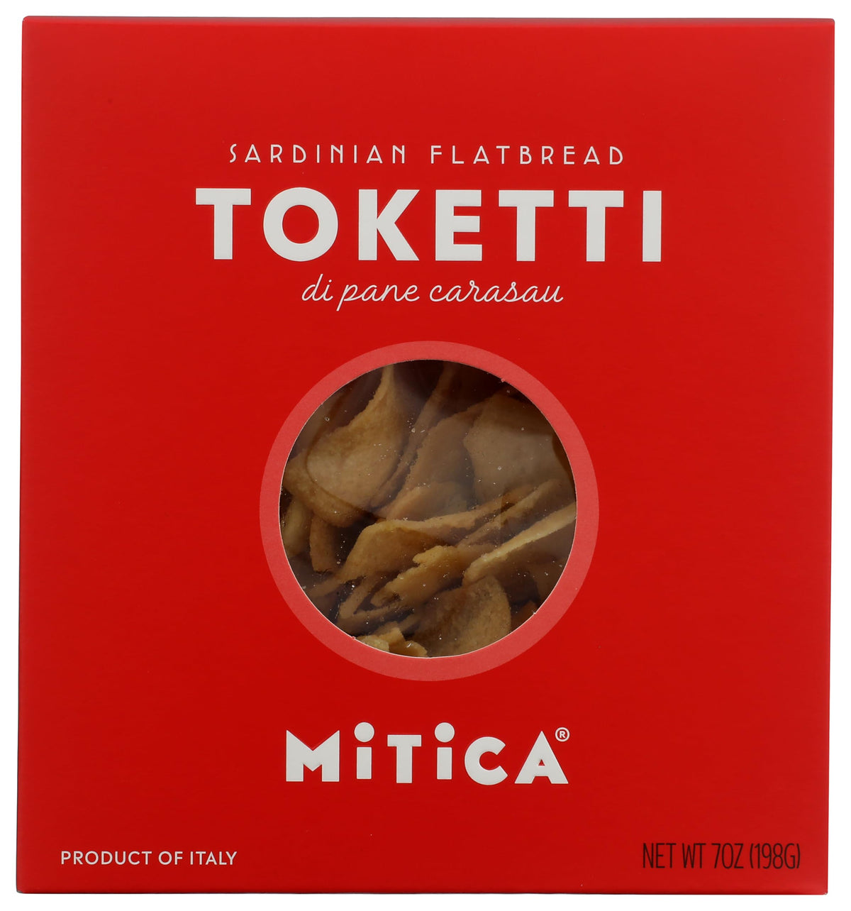 Mitica Toketti Carasau bread bites, crisp crackers perfect for cheese boards and appetizers