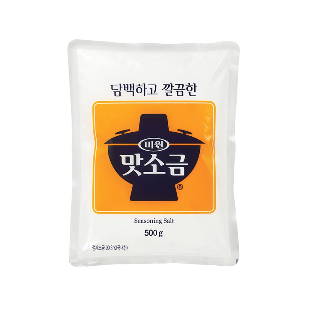 Chung Jung One Miwon MSG Salt Seasoning tin front label enhances savory flavor.