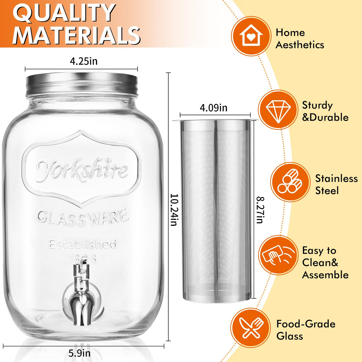 MIWUYI stainless steel filter for clear fermentation and flavoring