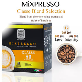 Mixpresso Classe capsules stacked for convenient single-serve brewing