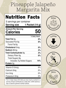 Open Mixxers packet showing organic ingredients for a clean taste.