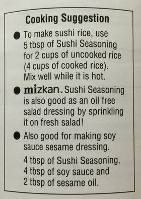 Mizkan Vinegar Sushi Seasoning stored in pantry for quick flavor boosts.