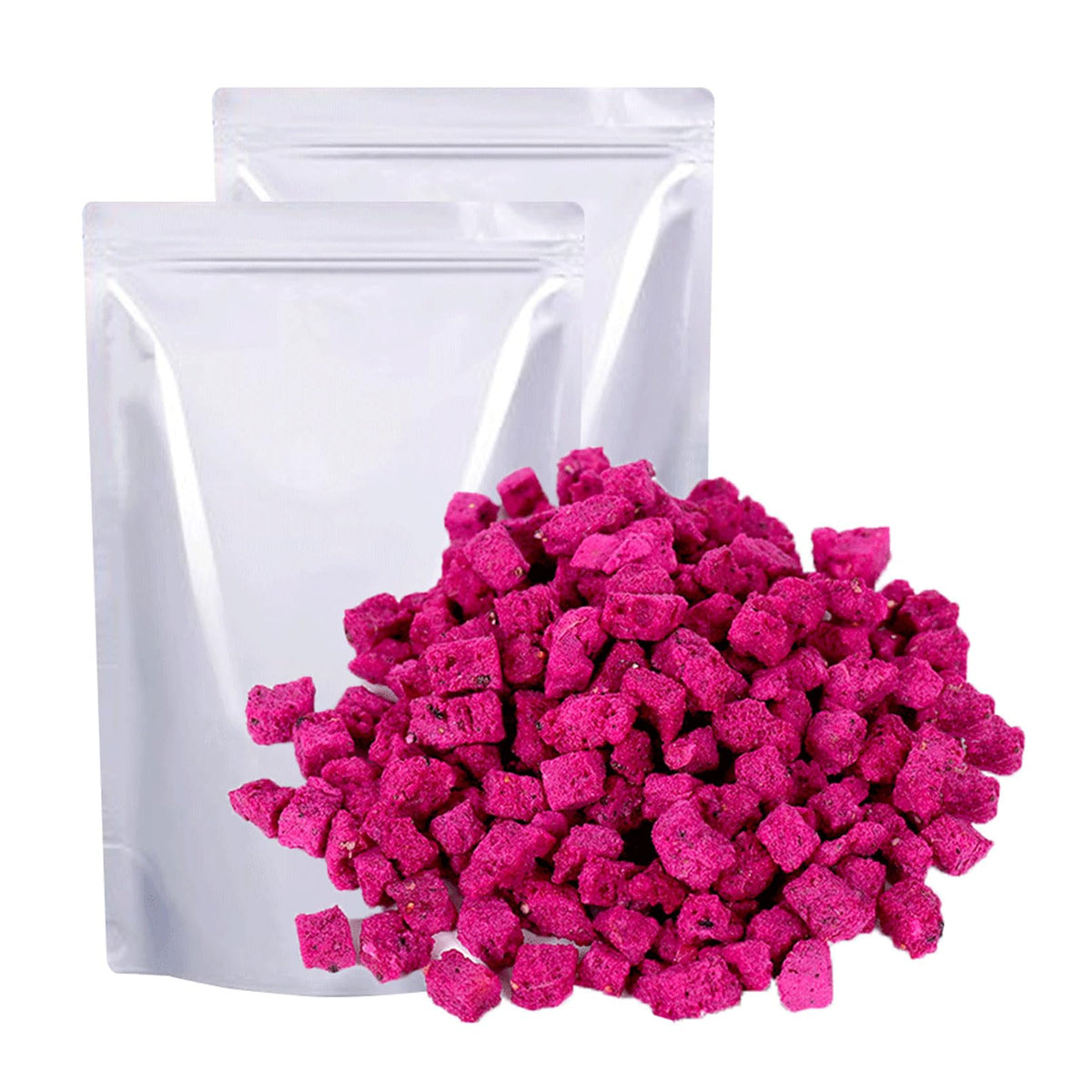 Mkostlich freeze-dried dragon fruit bag showing convenient packaging for on-the-go snacking