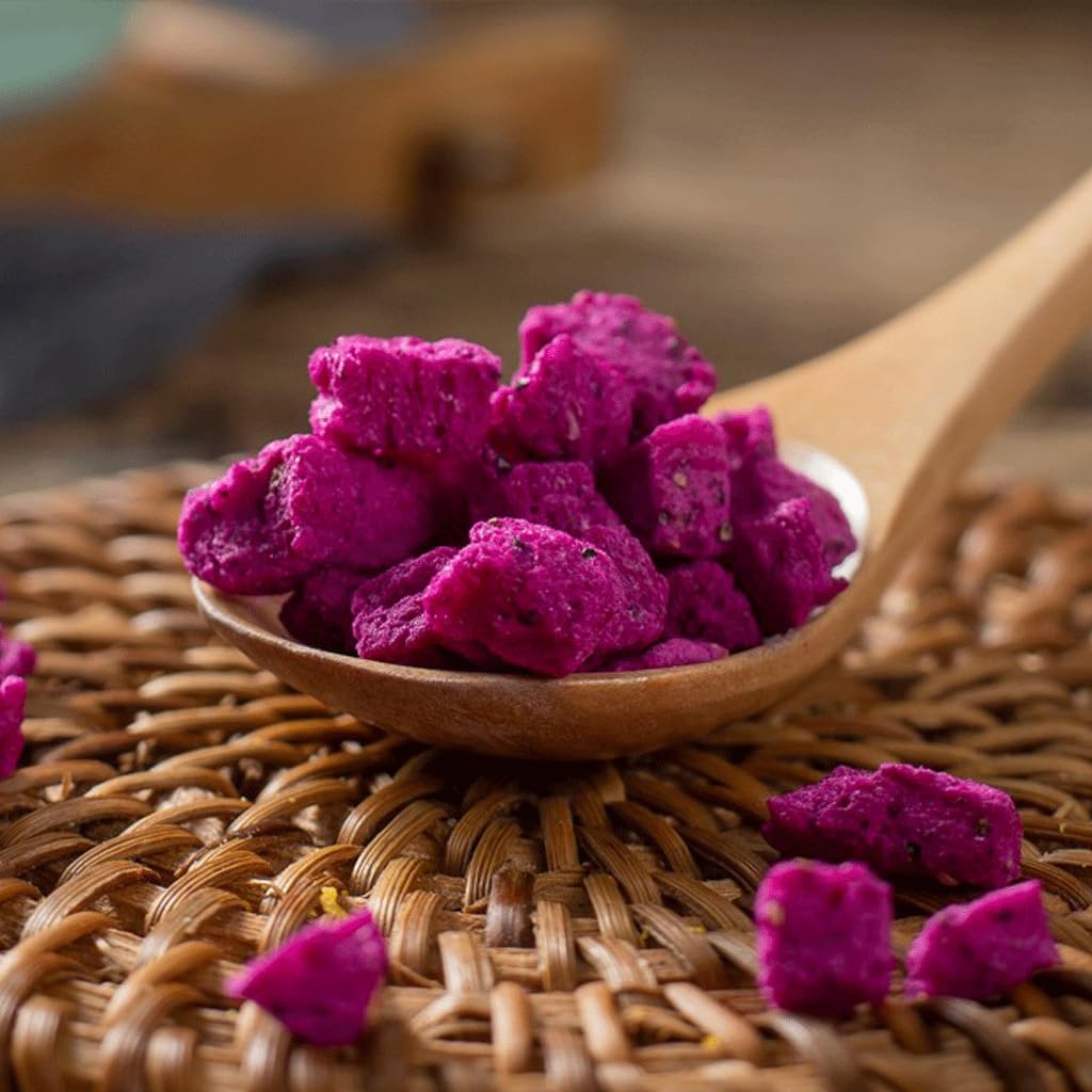 Mkostlich pink dragon fruit dices provide vibrant color for drinks and bowls