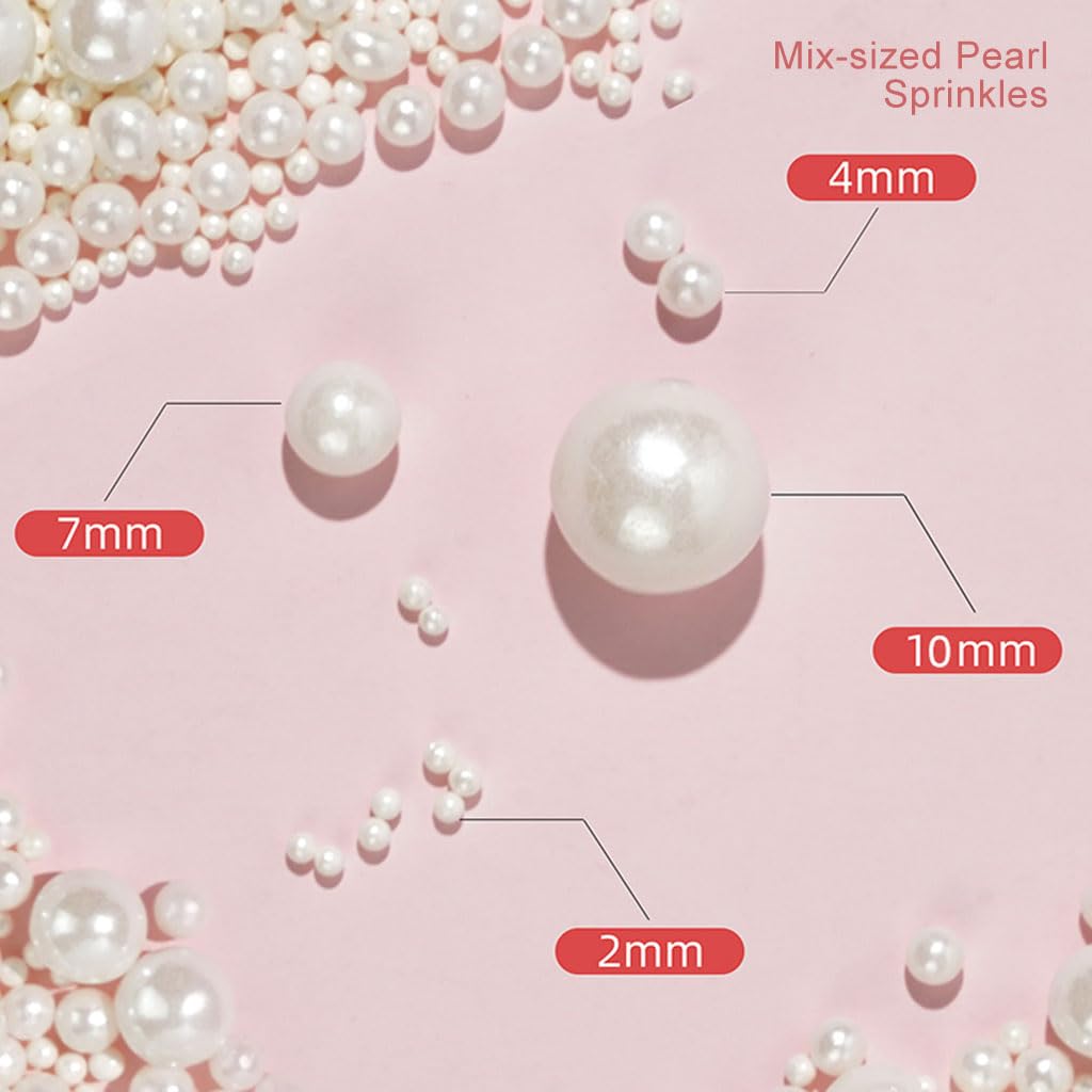 Mkostlich white pearl sprinkles decorate cookies with sparkle and crunch.