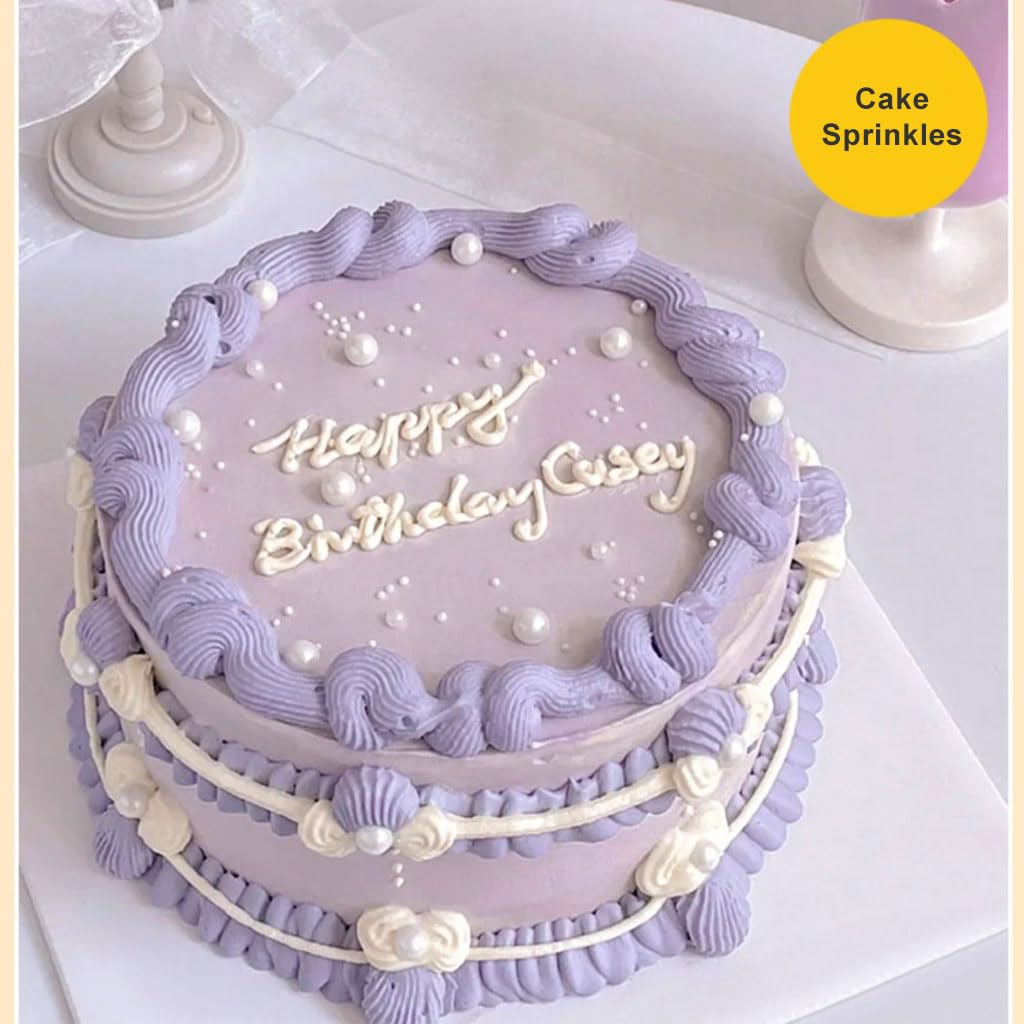 Mkostlich white pearl sprinkles enhance festive treats for weddings and celebrations.