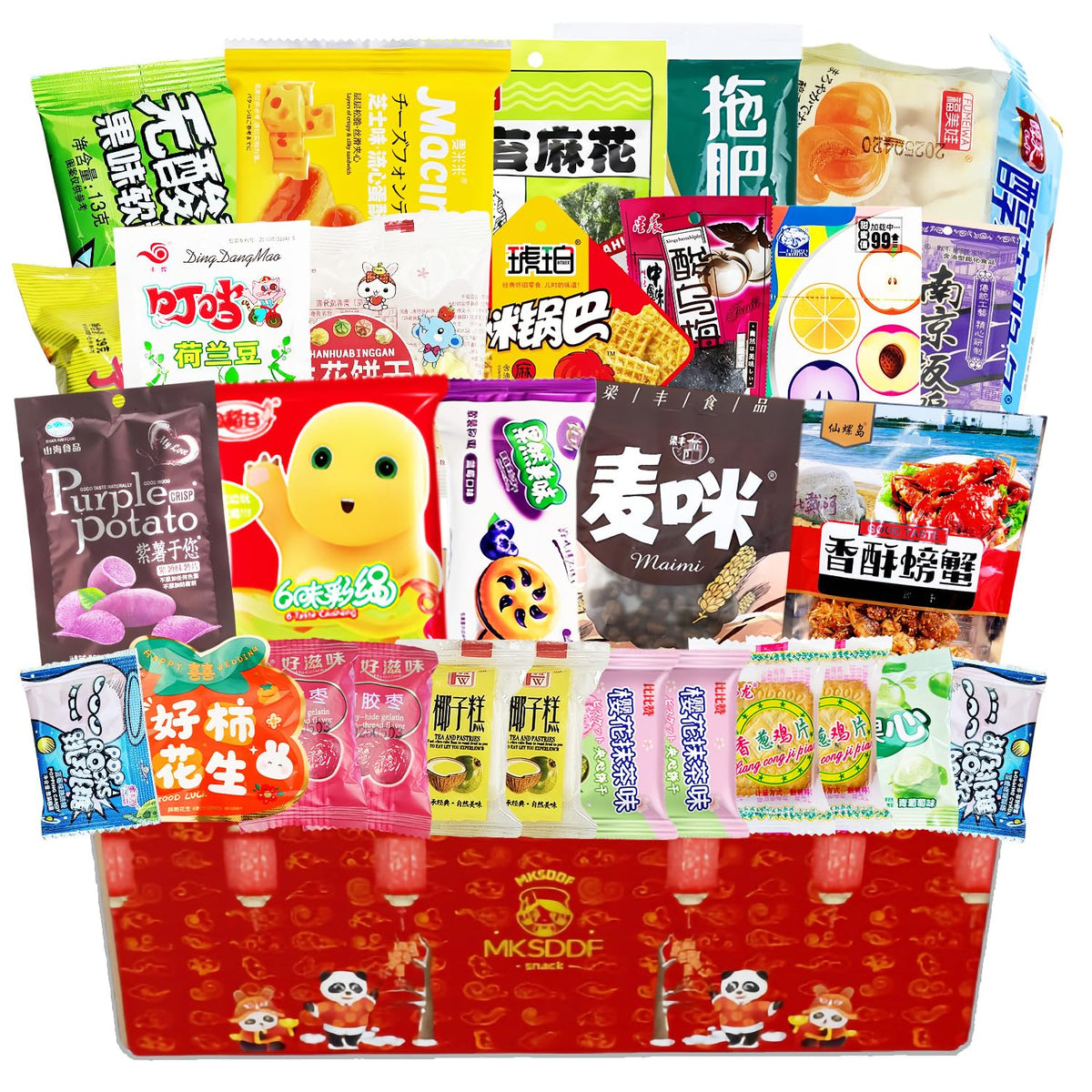 MKSDDF authentic Chinese snack basket cover—gift-ready presentation for celebrations.