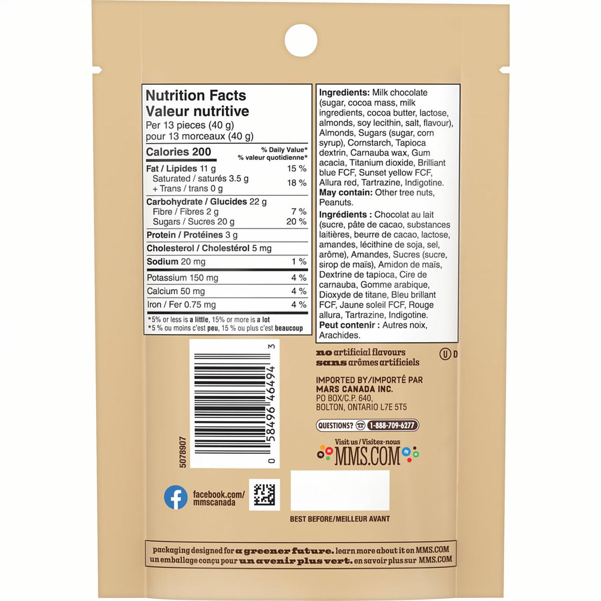 M&M'S Almond Milk Chocolate Candies trail mix enhance snacking variety