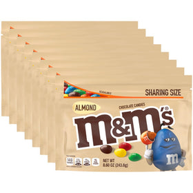 M&M'S Almond Milk Chocolate Candy bulk bags ready for sharing at gatherings.