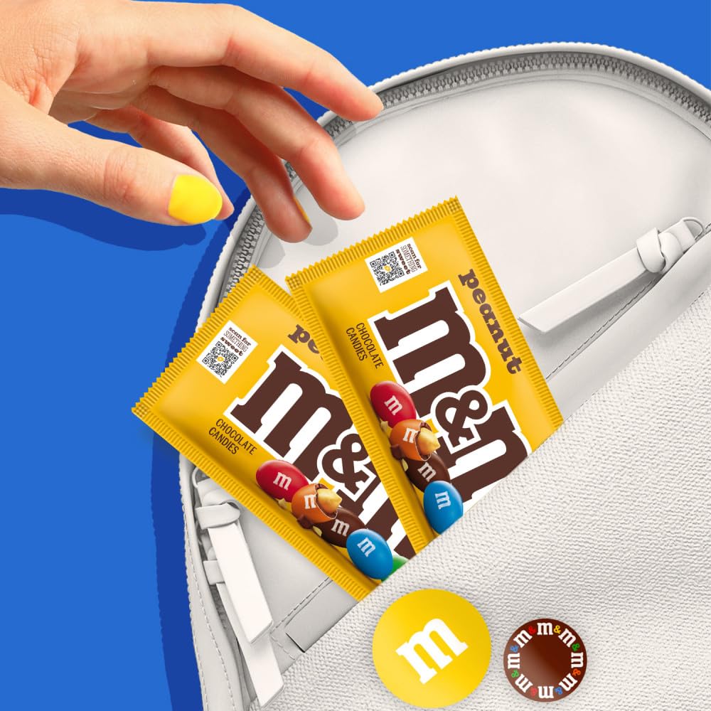 M&M'S baking-friendly peanut chocolate pieces for desserts.