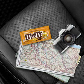 M&M'S Honey Roasted Peanut candy dish presentation with colorful, crave-worthy bites.