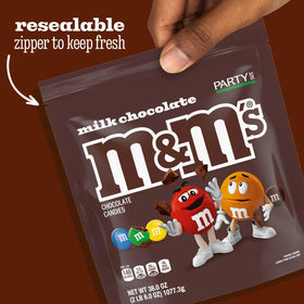 M&M'S Milk Chocolate Candies colorful shells close-up for festive buffets.