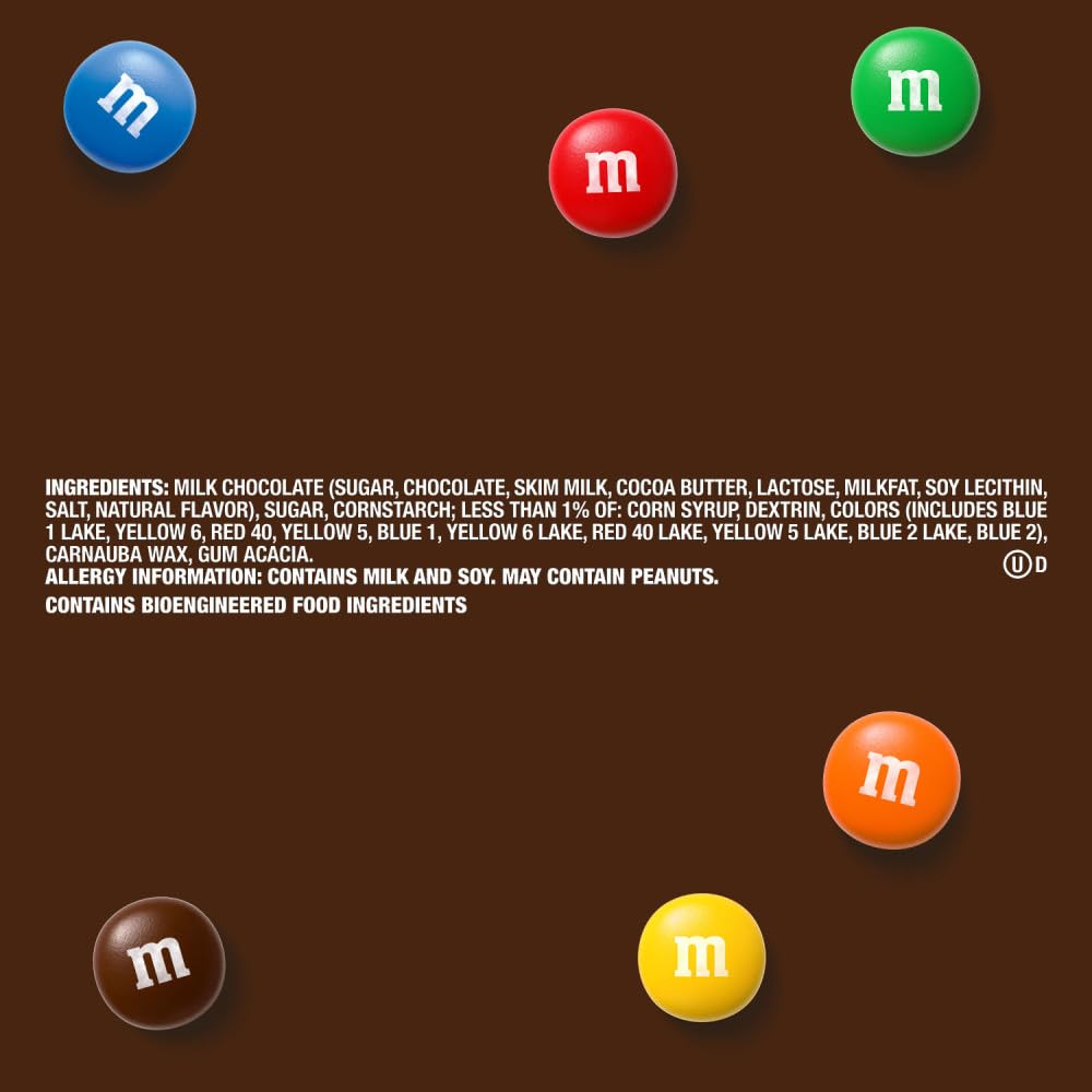 M&M'S Milk Chocolate Candies colorful shells on display
