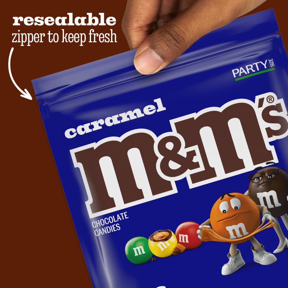 M&M'S Caramel: milk chocolate center beneath a colorful shell for smooth sweetness.