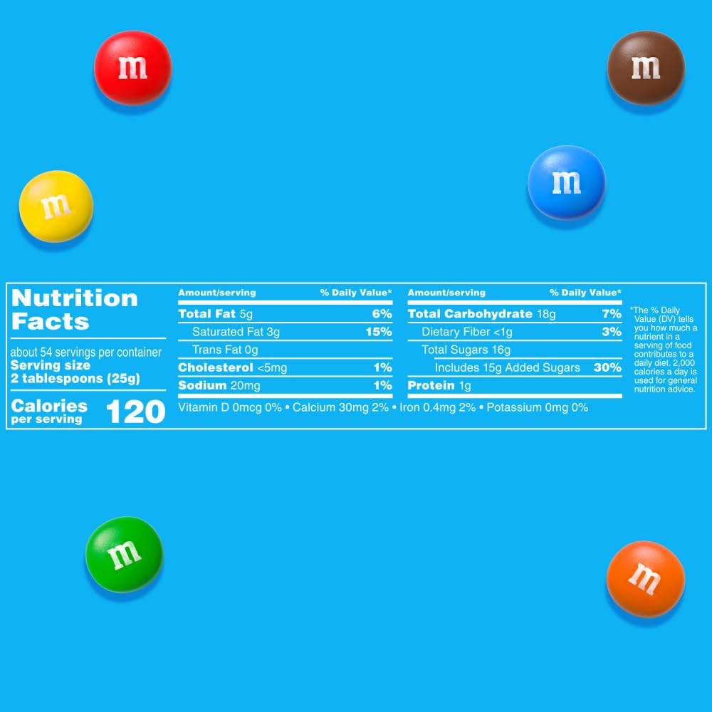 M&M'S MINIS bulk bag on kitchen counter ready to bake.