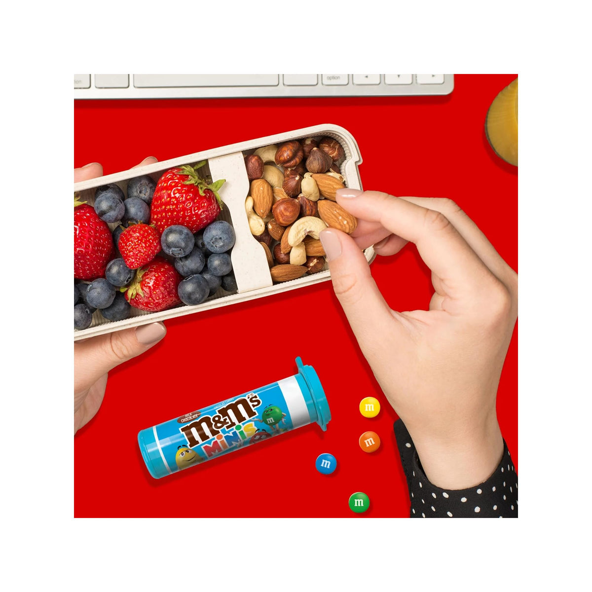 M&M's Minis Tubes 6-pack on display for convenient stocking