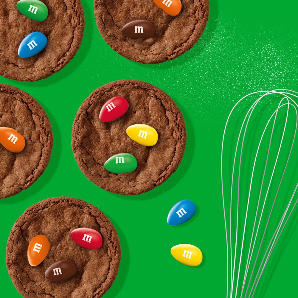 M&M'S on office desk for a quick chocolate almond treat.