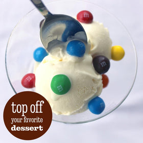 M&M'S Caramel candies are handy for dessert toppings and dips.