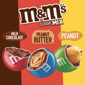 M&M'S peanut butter flavor bags shown for party-friendly treats.