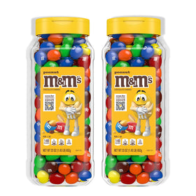 M&M'S Peanut candy jars in a two-pack for party displays and gifting.