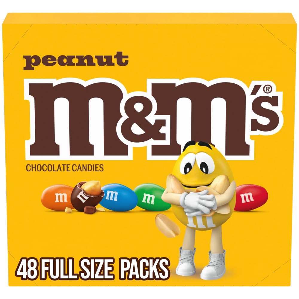 M&M'S peanut chocolate bulk: 48 bags for easy sharing at gatherings.