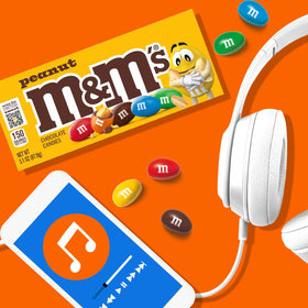 M&amp;M'S Peanut Chocolate candies closeup highlighting colorful shells for cravings.