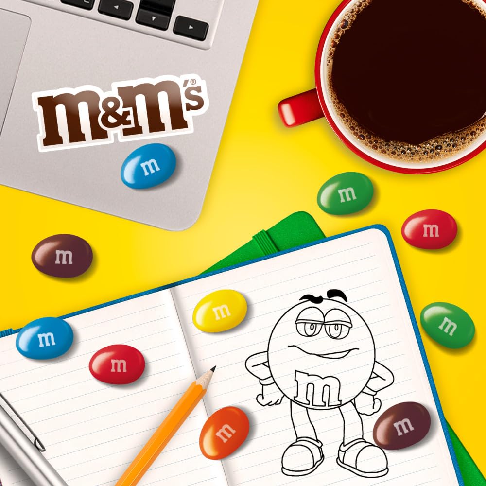 M&M's Peanut Milk Chocolate candy rainbow shell on display, inviting a fun dessert moment.